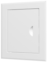 ЛТ3030М, Люк-дверца ревизионная 360х360 с фланцем 300х300 с ручкой стальная с покрытием полимерной