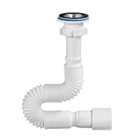 Сифон ОРИО д/умым гибкая труба с выпуском 1 1/2х40 L-1250 mm (45шт/к) А-3013