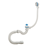 Сифон ОРИО д/ванны 1 1/2х40 S-обр. пласт.решетка А-70089 (25шт/к)