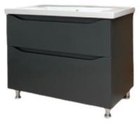 Тумба на ножках ”Севилья-80” в комплекте с умывальником ”Sava-80 антрацит матовый