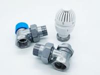 Кран-комплект с термоголовкой угловой 3/4" Giacomini