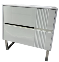 Тумба на ножках ”Верона 80” в комплекте с умывальником ”Элит-80G” белый глянец