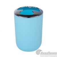 Стакан АКВАЛИНИЯ  д/зубн. щеток пластик Муар голубой PP0328
