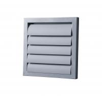 Решетка приточно-вытяжная с гравитационным жалюзи 242х242 с фланцем D200 серый