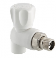 Кран ПП угловой 25*3/4 ( белыйРТП)
