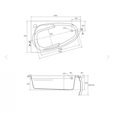 Ванна Cersanit JOANNA 150х95