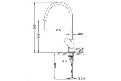 Смеситель Teorema Tag 8L56511-001
