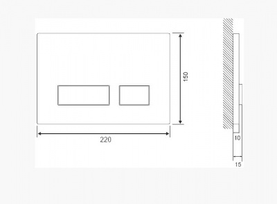 Кнопка для инсталяции CERSANIT MOVI для LINK PRO/VECTOR/LINK/HI-TEC пластик белый