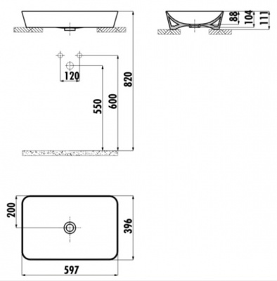 Раковина на столешницу Creavit ULTRA