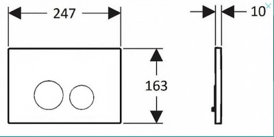 Кнопка для инсталляции "Terra" хром GP9004.00