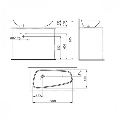 Раковина LAUFEN PALOMBA 8168030001041