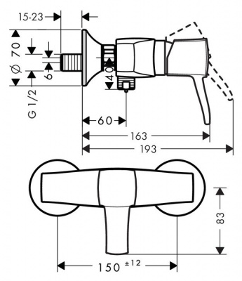 Смеситель HANSGROHE Metropol Classic 31360090