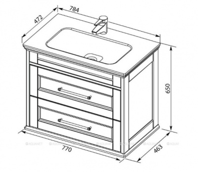 Тумба Aquanet Бостон 80 (без раковины)