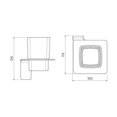 Подстаканник одинарный, IDDIS Slide мат.стекло SLIBSG1i45