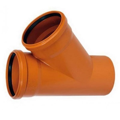 Косой тройник 200/100 кан рыжий (РТП)