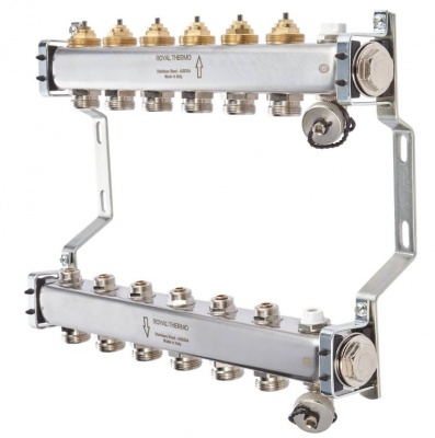 Коллектор Royal Thermo 1" ВР-3/4" НР, 6 вых