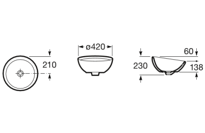 Раковина ROCA BOL 42 7327876000
