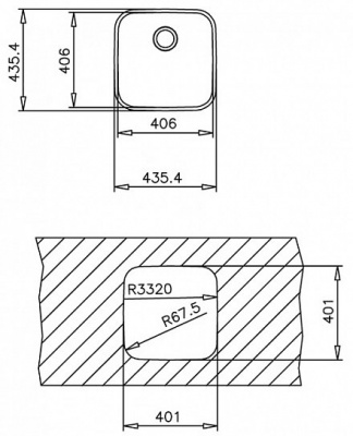 Мойка Teka BE 400.400.200 подстольный монтаж