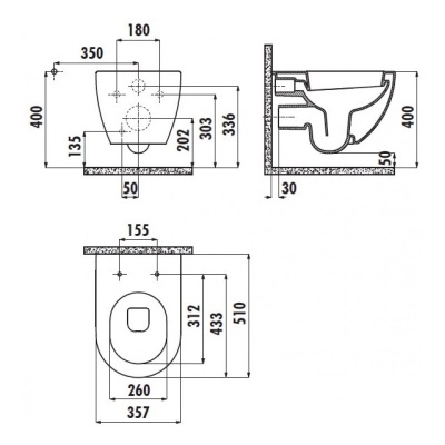 Унитаз подвесной Creavit Free FE320-11SM00E-0000