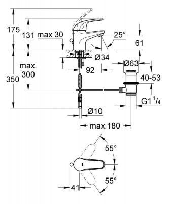 Смеситель GROHE Euroeco 32732000