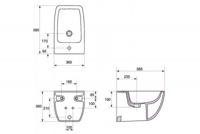 Биде подвесное Cersanit Malmo O-BI-MALMO-Z