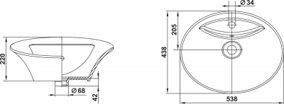 Раковина Керамин Трино 55