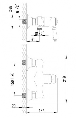 Смеситель LEMARK Вилла LM4803B