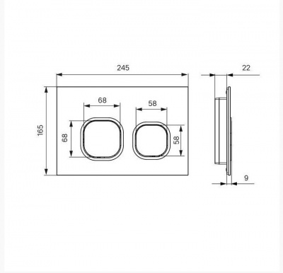 Кнопка для инсталляции,черная, 004 Unifix IDDIS,UNI04BCI77