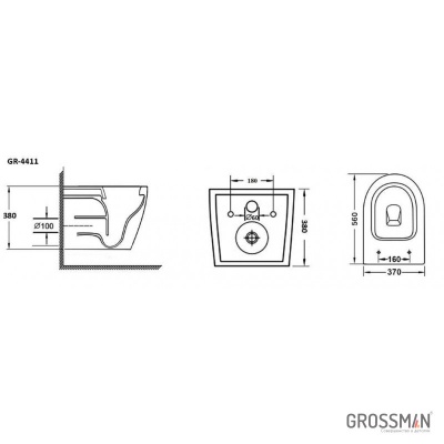 Унитаз подвесной Grossman GR-4411BS