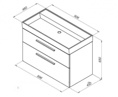 Тумба Nova Lite 90 (без раковины)