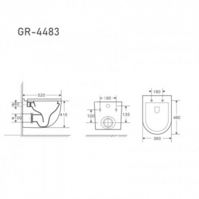 Унитаз подвесной Grossman GR-4483BMS
