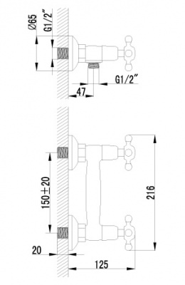 Смеситель LEMARK Vintage  LM2803B