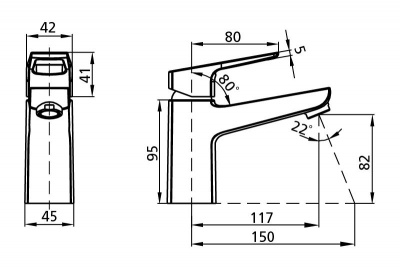Смеситель MILARDO ATLANTIC ATLSBOOM01