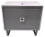 Тумба на ножках ”Женева 80 вкомплекте с умывальником Элит-80G серый матовый