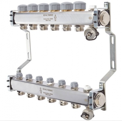 Коллектор Royal Thermo 1" ВР-3/4" НР, 10 вых.