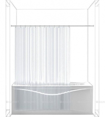 Карниз для ванны прямой 150см., черный-маур 265188