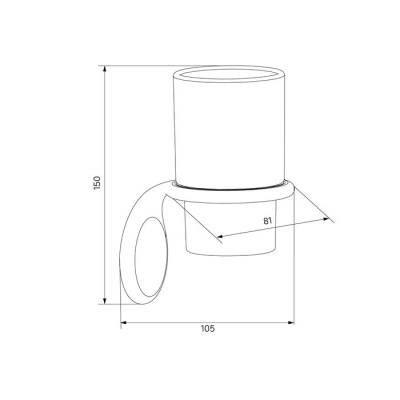 Подстаканник одинарный, IDDIS Oldie, бронза, IDDIS, OLDBRC1i45