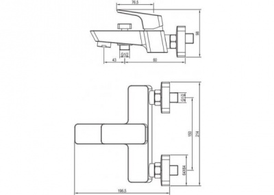 Смеситель AQUANET Gotic AF440-20B