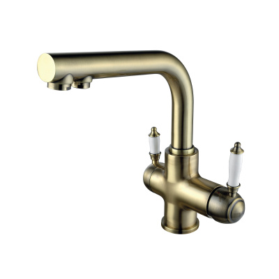 Смеситель LEMARK Вилла для кухни с подключением к фильтру питьев.воды, бронза LM4861B