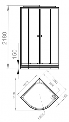 Душевая кабина Domani-Spa Delight 110 DS01D110LWM10