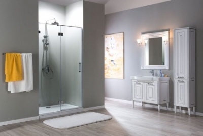 Пенал AQUANET Паола 40 белый патина/серебро