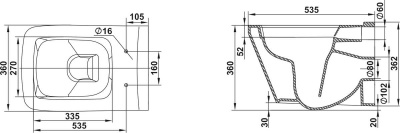 Унитаз Керамин Милано МЛ