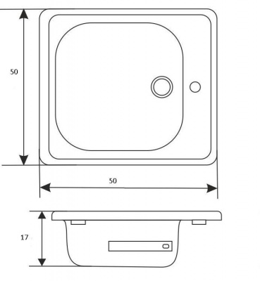 Мойка cтальная ANTIKA 50*50 