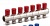 Коллектор Makro LUX  1"16мм 13 вых., красный