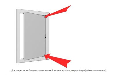 Л3050 Люк-дверца ревизионная 318х518 с фланцем 296х496 АБС