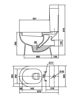 Унитаз Керамин Бергамо-N МЛ Дуал