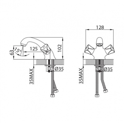 Смеситель MILARDO BERING BE19017BW6MI