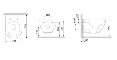 Унитаз подвесной AM.PM Like C801701SC
