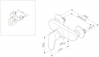 Смеситель AM.PM Like F8020016