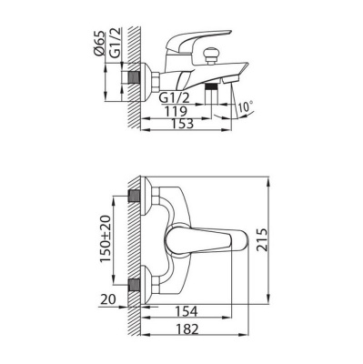 Смеситель MILARDO BAFFIN BA23209CK MI